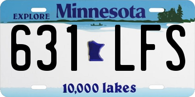 MN license plate 631LFS