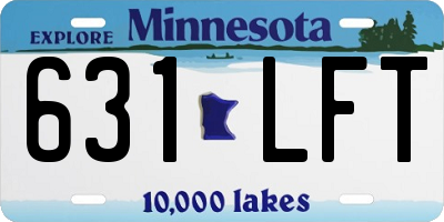 MN license plate 631LFT