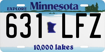 MN license plate 631LFZ