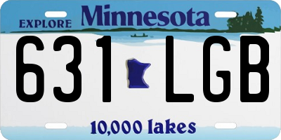 MN license plate 631LGB