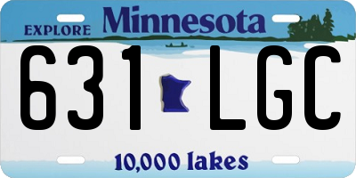 MN license plate 631LGC