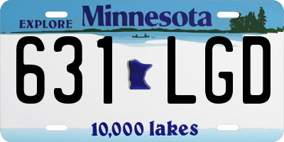 MN license plate 631LGD