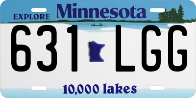 MN license plate 631LGG