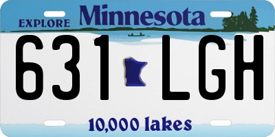 MN license plate 631LGH