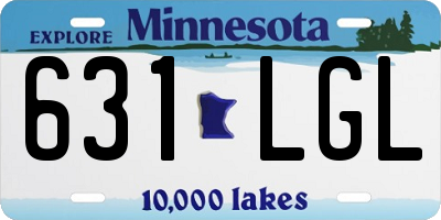 MN license plate 631LGL