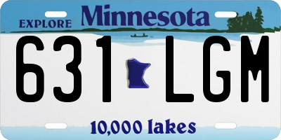 MN license plate 631LGM