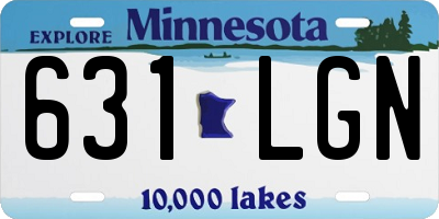 MN license plate 631LGN
