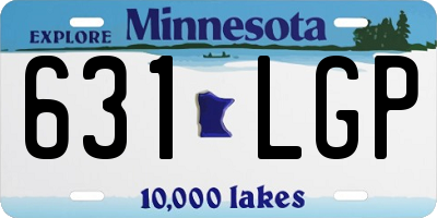 MN license plate 631LGP