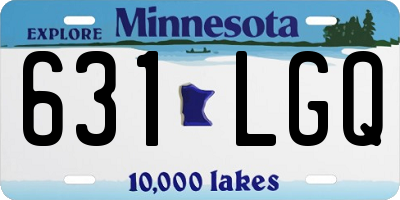 MN license plate 631LGQ