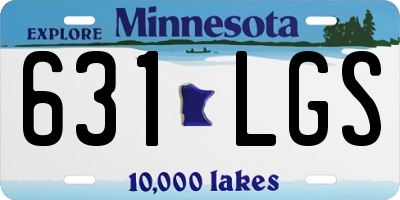 MN license plate 631LGS