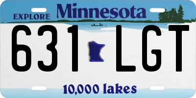 MN license plate 631LGT