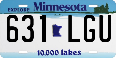 MN license plate 631LGU