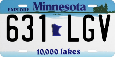 MN license plate 631LGV
