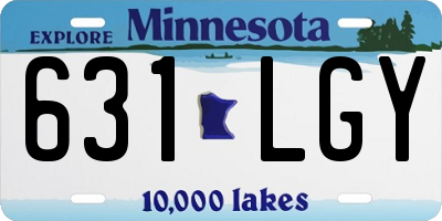 MN license plate 631LGY