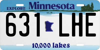 MN license plate 631LHE