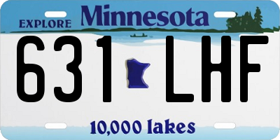 MN license plate 631LHF