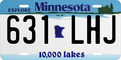MN license plate 631LHJ