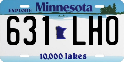 MN license plate 631LHO