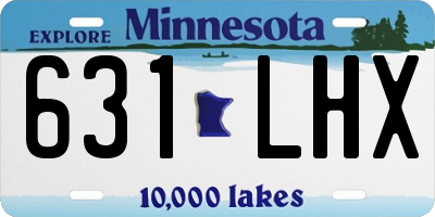 MN license plate 631LHX