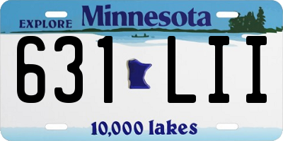 MN license plate 631LII