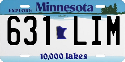 MN license plate 631LIM