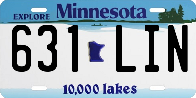 MN license plate 631LIN