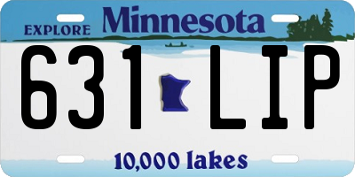 MN license plate 631LIP
