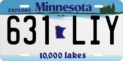 MN license plate 631LIY