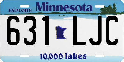 MN license plate 631LJC