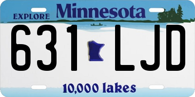 MN license plate 631LJD
