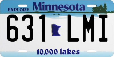 MN license plate 631LMI