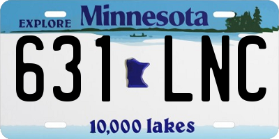 MN license plate 631LNC
