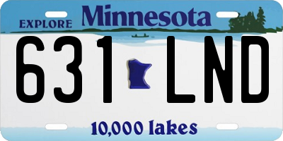 MN license plate 631LND