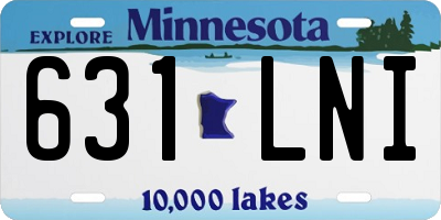 MN license plate 631LNI