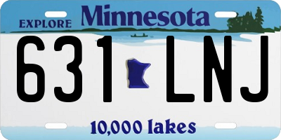 MN license plate 631LNJ