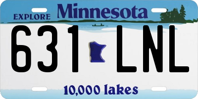 MN license plate 631LNL