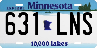 MN license plate 631LNS
