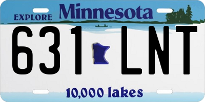 MN license plate 631LNT