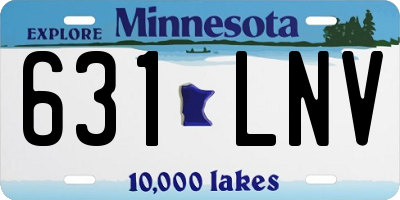 MN license plate 631LNV