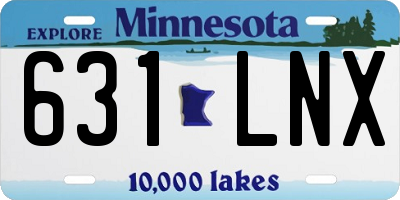 MN license plate 631LNX