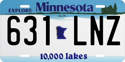 MN license plate 631LNZ