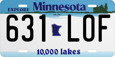 MN license plate 631LOF