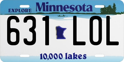 MN license plate 631LOL