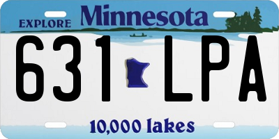 MN license plate 631LPA