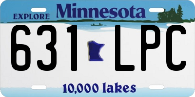 MN license plate 631LPC