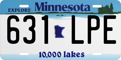 MN license plate 631LPE