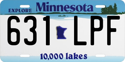 MN license plate 631LPF