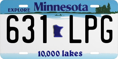 MN license plate 631LPG
