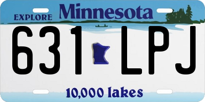 MN license plate 631LPJ