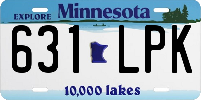 MN license plate 631LPK